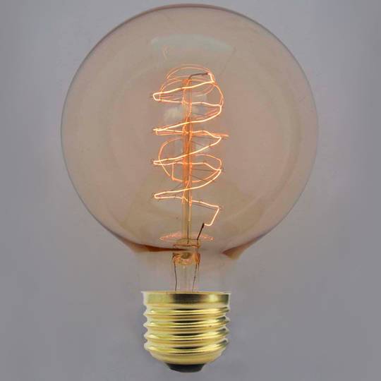 Bulbo Edison de filamentos incandescentes E27 220VAC 40W 95x142mm espiral G95