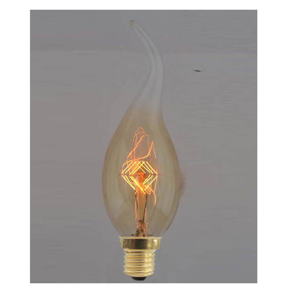 Gloeilamp Edison lamp E14 220VAC 40W 35x120mm C35 kaars