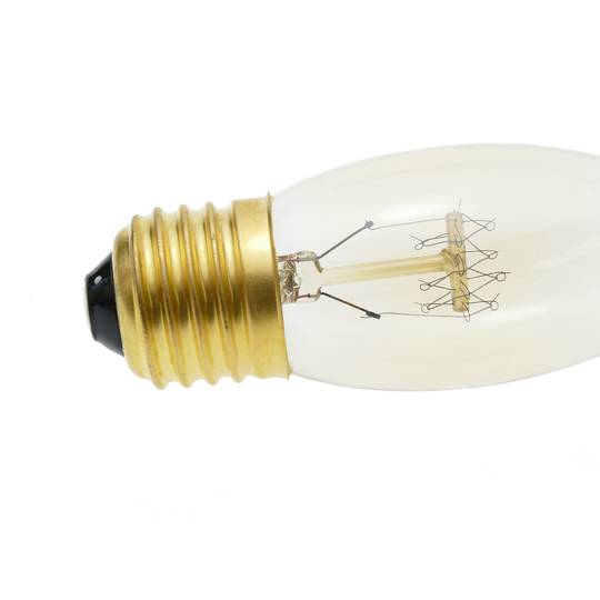 Gloeilamp Edison gloeilamp E27 220VAC 40W 35x120mm C35 kaars