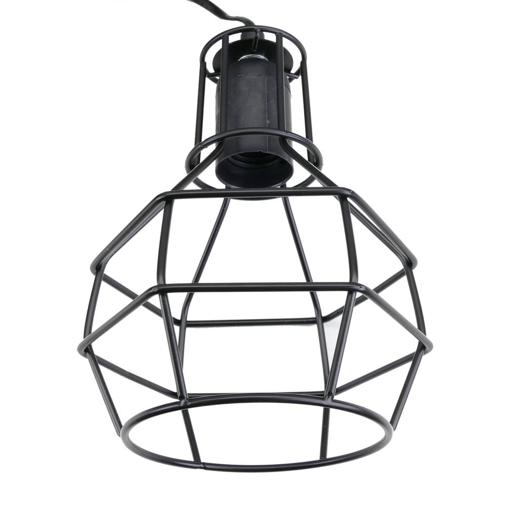 5 caged E27 Edison bulbs lamp with cable of 2m and counterbalances