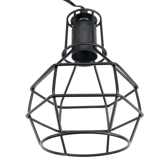 5 caged E27 Edison bulbs lamp with cable of 2m and counterbalances