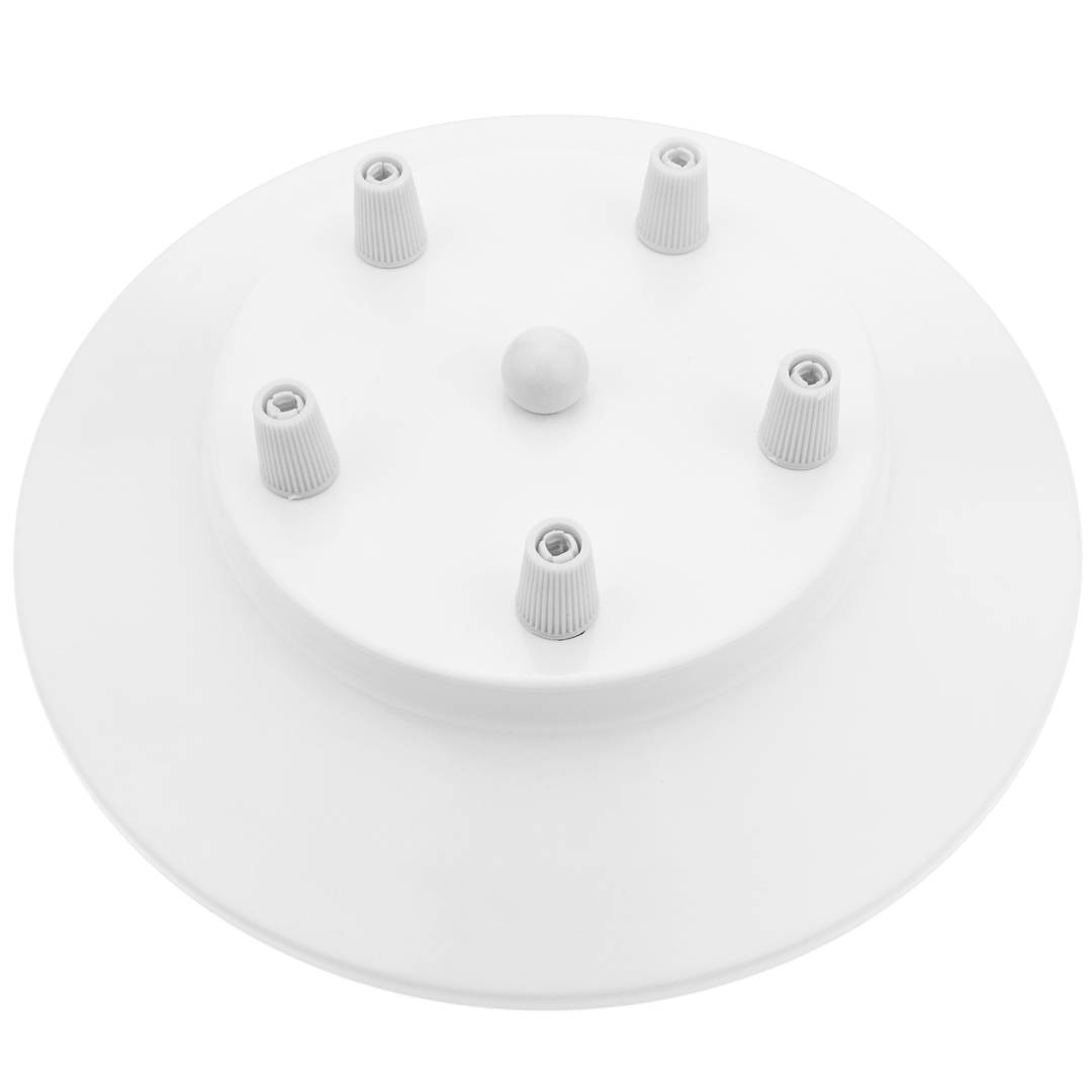 Lampe vintage pour 5 ampoule de fil E27 avec câble de 2m blanc