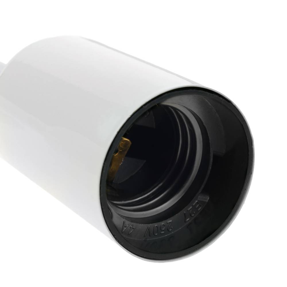 Lampe vintage pour 5 ampoule de fil E27 avec câble de 2m blanc