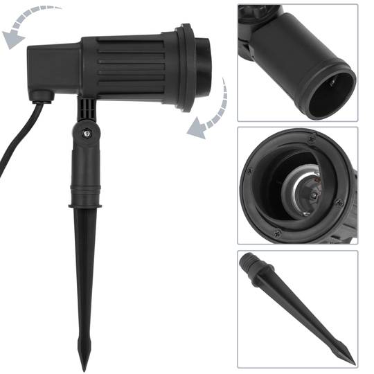 Douille IP44 50W avec piquet pour ampoules PAR38