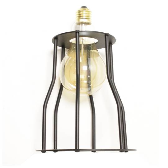 Klosz typu metalowa klatka czarna 150x177mm