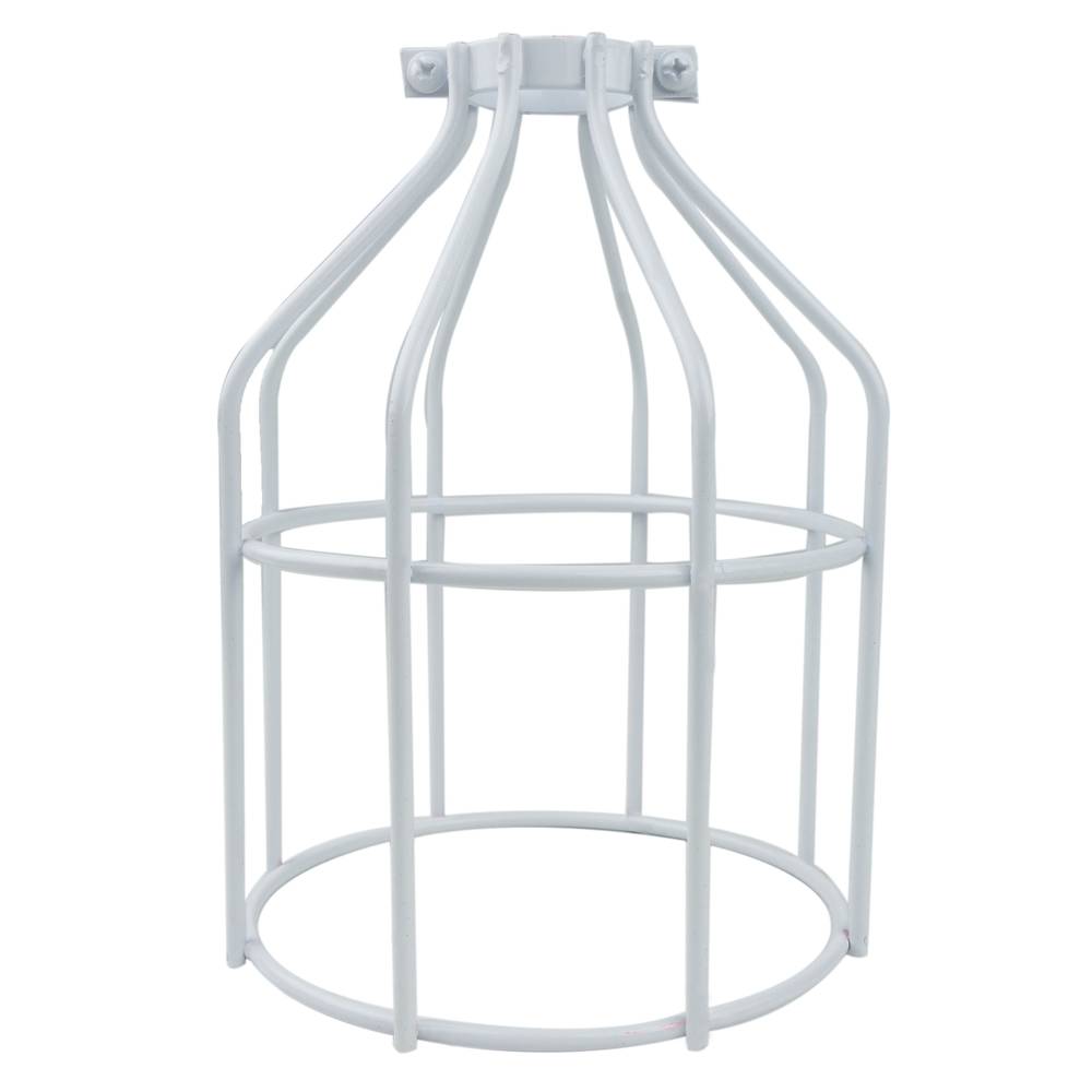 Gabbia metallica paralume bianco 130x176mm