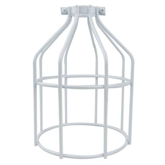 Gabbia metallica paralume bianco 130x176mm