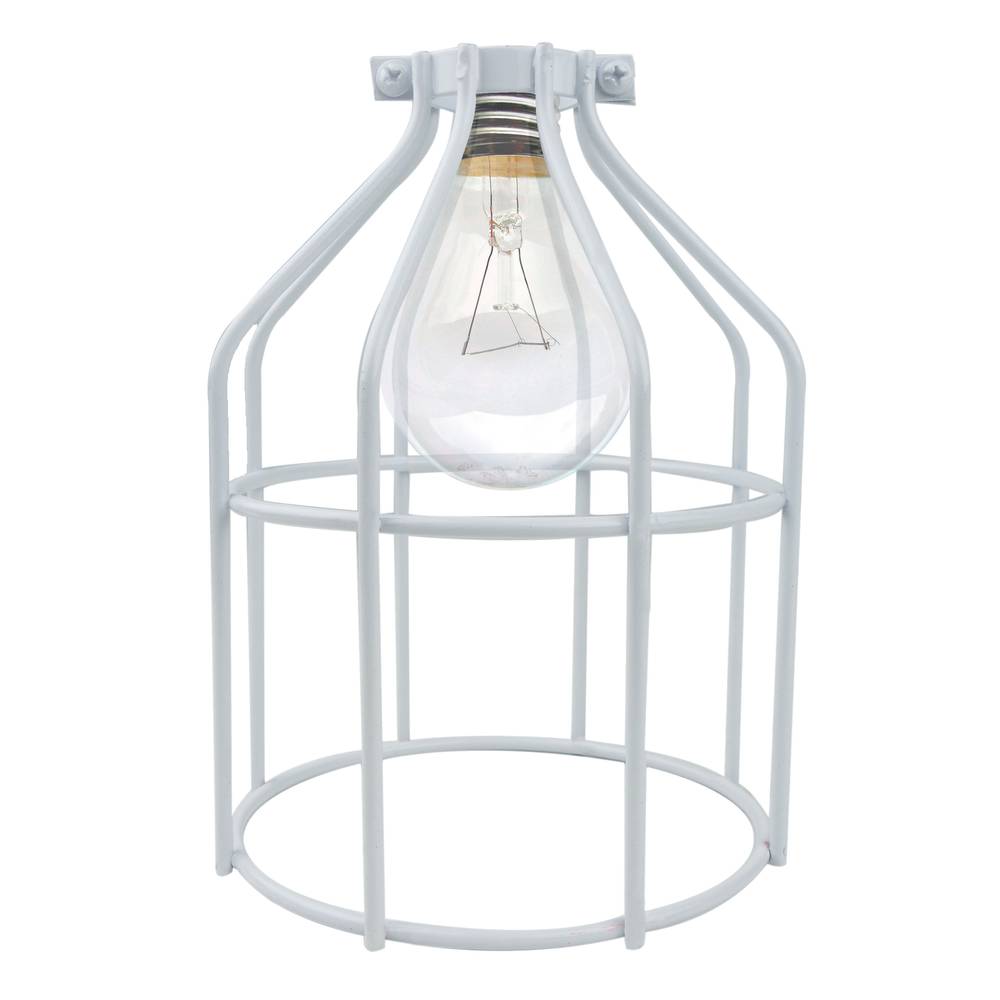 Gabbia metallica paralume bianco 130x176mm