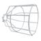 Gabbia metallica paralume bianco 130x176mm