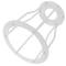 Abat-jour cage métallique 150x177mm blanc