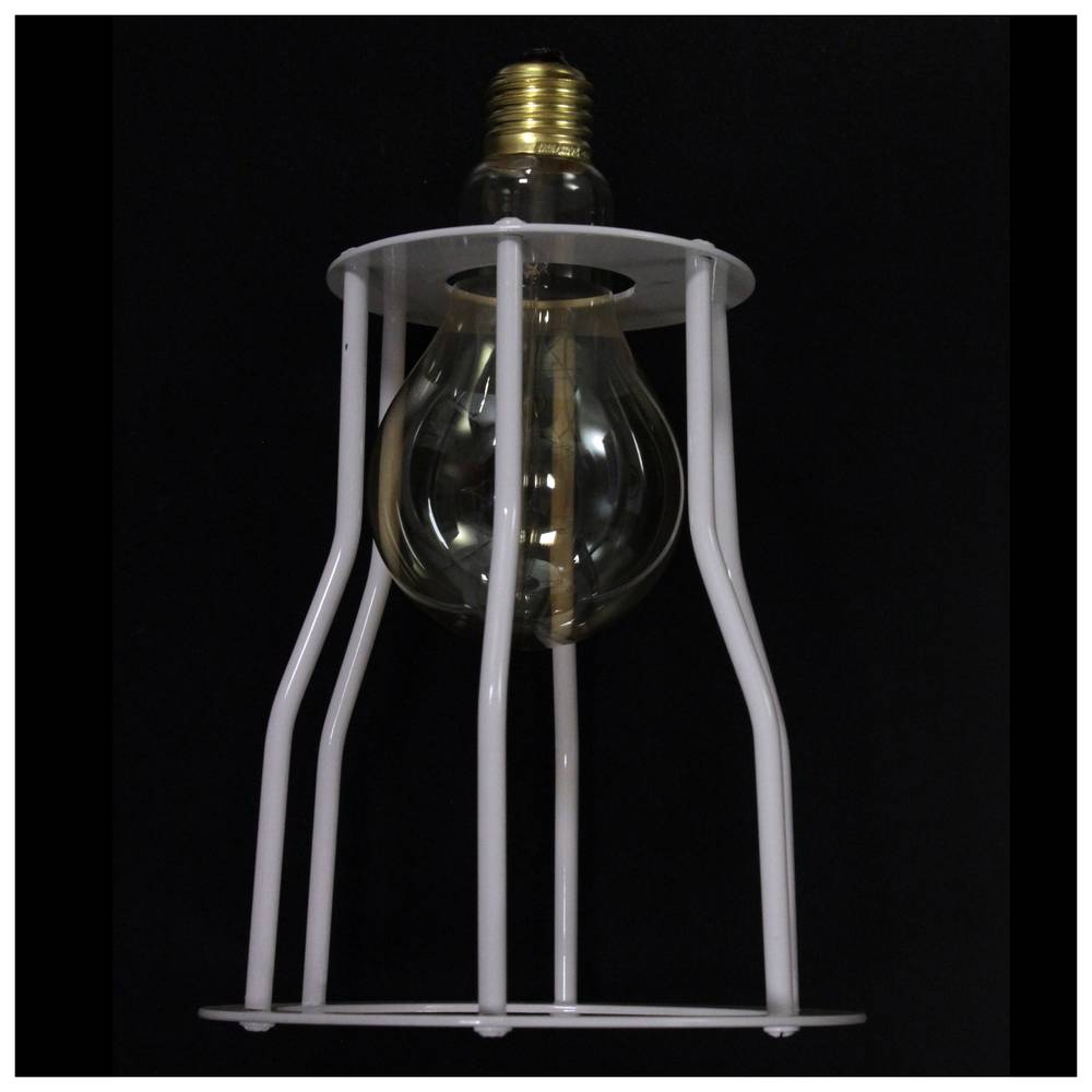 Abat-jour cage métallique 150x177mm blanc