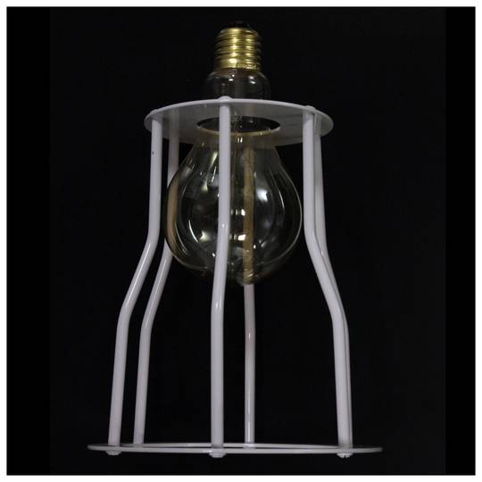 Abat-jour cage métallique 150x177mm blanc