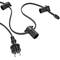 Guirnalda para 20 bombillas luces con casquillo E27 para exterior IP44 cable eléctrico de 10m