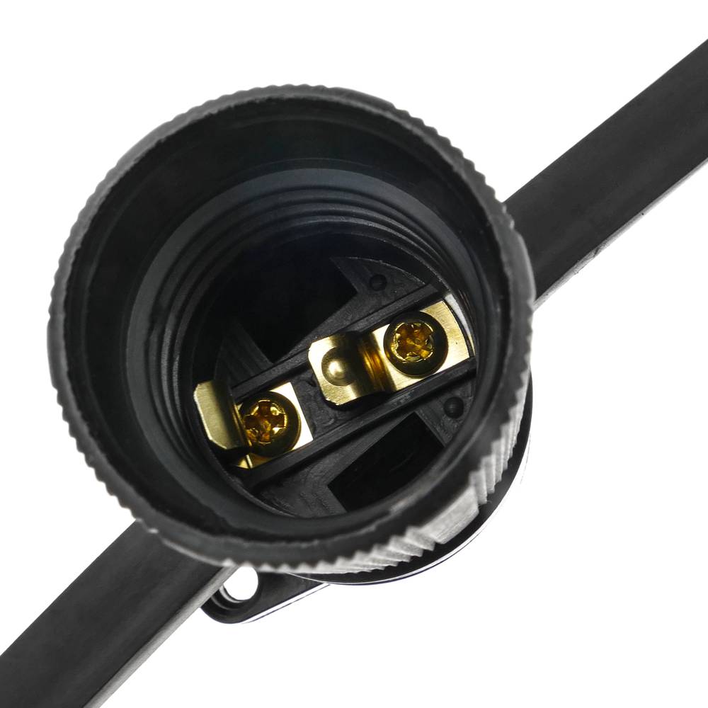 Guirnalda para 20 bombillas luces con casquillo E27 para exterior IP44 cable eléctrico de 10m