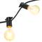 Guirnalda para 20 bombillas luces con casquillo E27 para exterior IP44 cable eléctrico de 10m