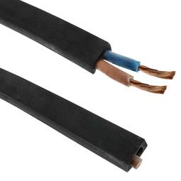 Rechteckiges Netzkabel 6x10 mm 2x1.5 für Kranz 50 m schwarz