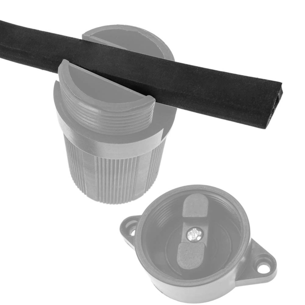 Cavo di alimentazione rettangolare 6x10 mm 2x1.5 per ghirlanda 50 m nero