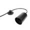Llum per a 8 bombetes de rosca E27 vintage amb cable de 3m negre