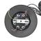 Llum per a 8 bombetes de rosca E27 vintage amb cable de 3m negre
