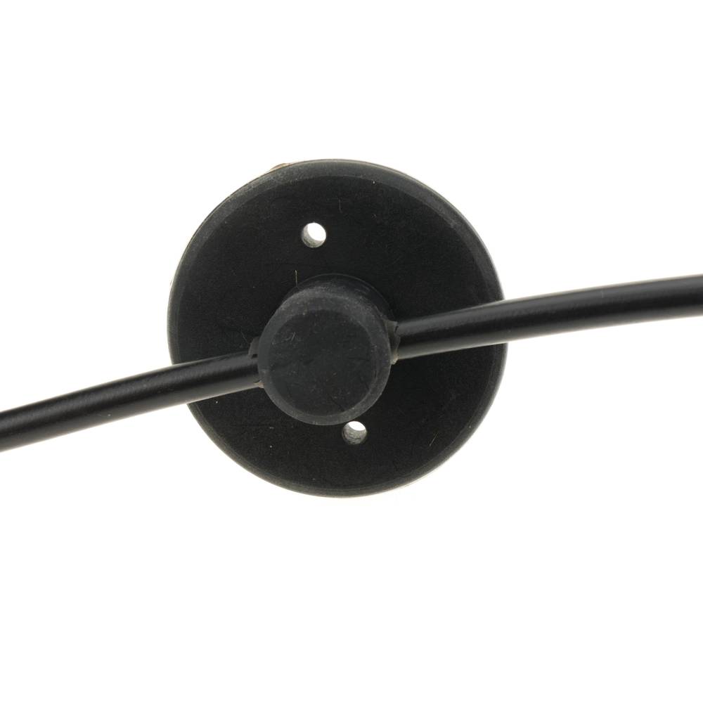 Llum per a 8 bombetes de rosca E27 vintage amb cable de 3m negre