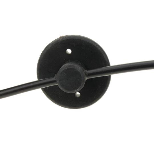 Llum per a 8 bombetes de rosca E27 vintage amb cable de 3m negre