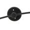 Llum per a 8 bombetes de rosca E27 vintage amb cable de 3m negre