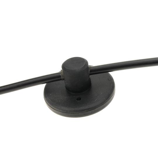 Llum per a 8 bombetes de rosca E27 vintage amb cable de 3m negre