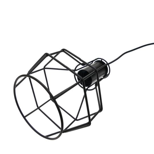 Lamp met ronde kooien voor 8 vintage E27-gloeilampen met 3 m kabel