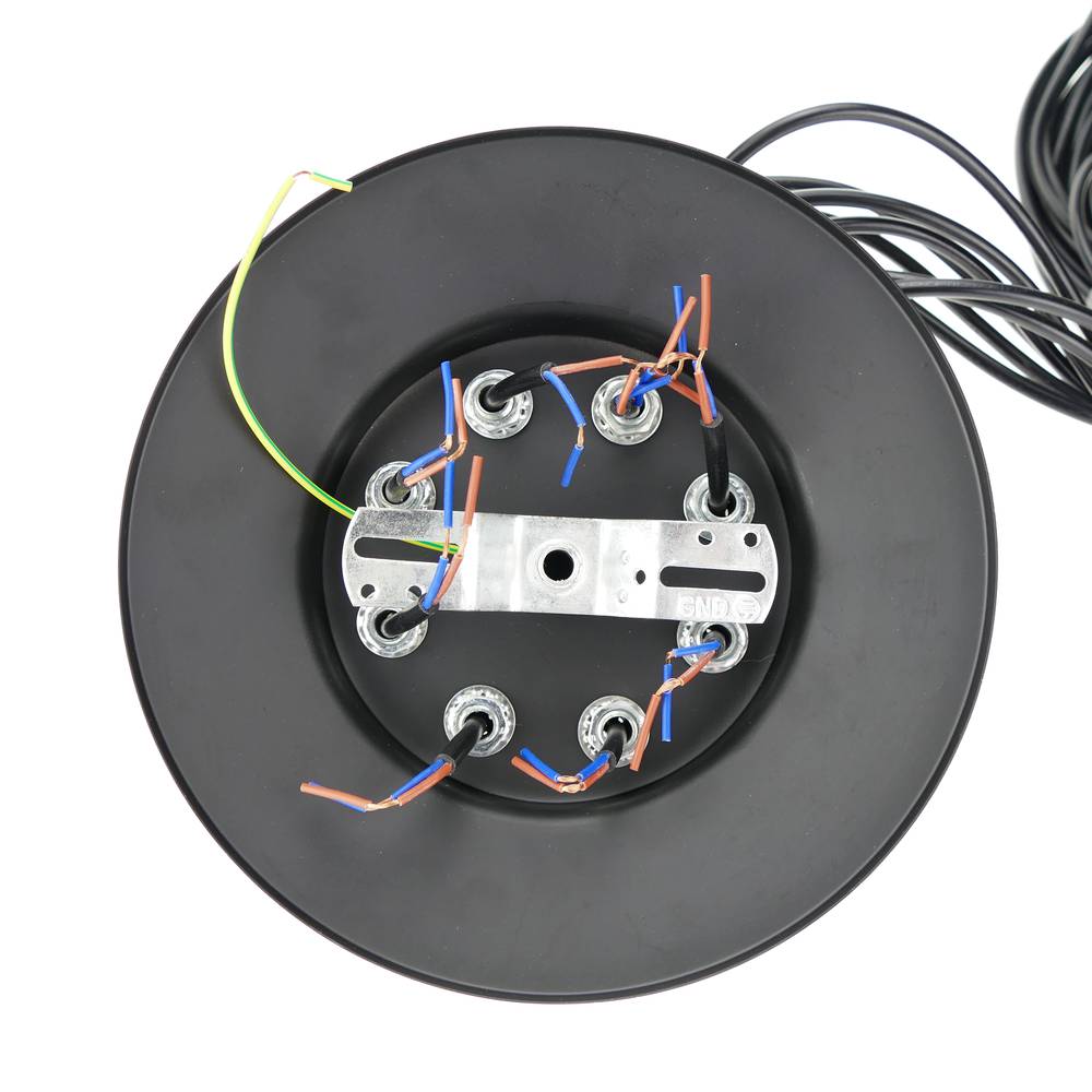 Lamp met ronde kooien voor 8 vintage E27-gloeilampen met 3 m kabel