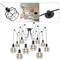 Lampe vintage avec 10 cages rondes pour ampoule de fil E27 avec câble de 3m