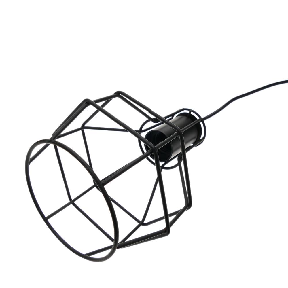 Lampe vintage avec 10 cages rondes pour ampoule de fil E27 avec câble de 3m