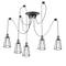 Lampe vintage avec 5 cages longues pour ampoule de fil E27 avec câble de 3m