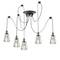 Lampe vintage avec 5 cages longues pour ampoule de fil E27 avec câble de 3m