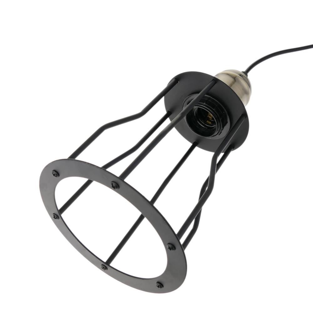Lampada vintage con gabbie lunghe per 8 lampadine di filo E27 con cavo di 3m