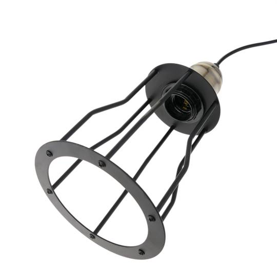 Lâmpada vintage com gaiolas longas para 10 lâmpadas com fio E27 com cabo de 3m