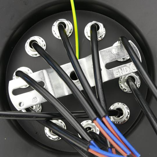 Lâmpada vintage com gaiolas longas para 10 lâmpadas com fio E27 com cabo de 3m