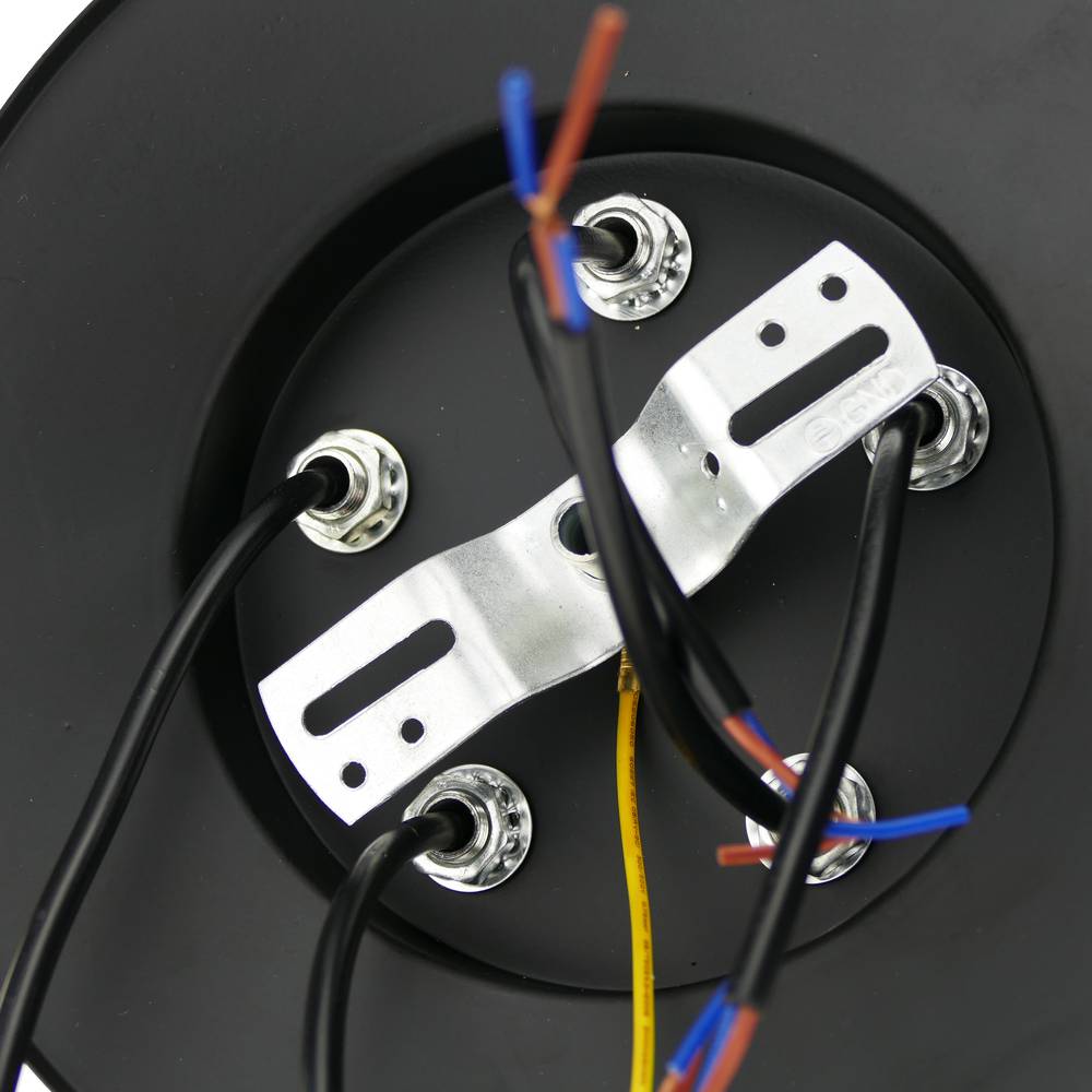 Lamp met ovale kooien voor 5 vintage E27-gloeilampen met 3 m kabel