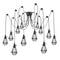 Lampe vintage avec 12 cages ovale pour ampoule de fil E27 avec câble de 3m
