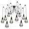 Lampe vintage avec 12 cages ovale pour ampoule de fil E27 avec câble de 3m