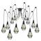 Lampe vintage avec 12 cages ovale pour ampoule de fil E27 avec câble de 3m
