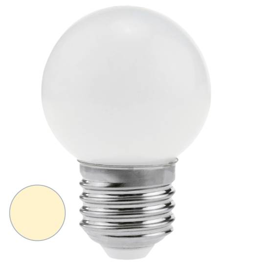 Bombilla LED E27 esférica G45 1W color Blanco cálido para guirnaldas