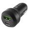 Cargador de mechero rápido para coche Natec Coney 12VDC con 1x USB-A y 1 x USB-C 3.0 48W NUC-1980