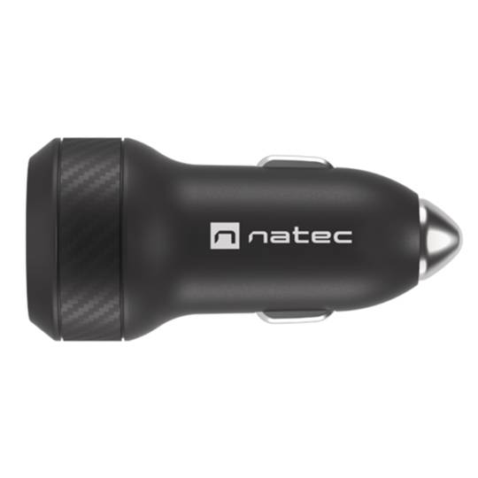 Cargador de mechero rápido para coche Natec Coney 12VDC con 1x USB-A y 1 x USB-C 3.0 48W NUC-1980