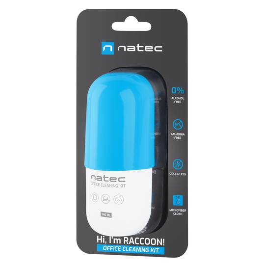 Natec Raccoon Cleaning Kit 140ML wipes and spray NSC-1794