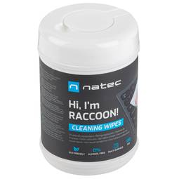 Cleaning wipes 10x10 cm 100 units Natec Raccoon NSC-1796