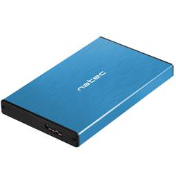Gabinete externo HDD/SSD SATA 2,5" USB 3.0 azul alumínio Natec Rhino Go NKZ-1280