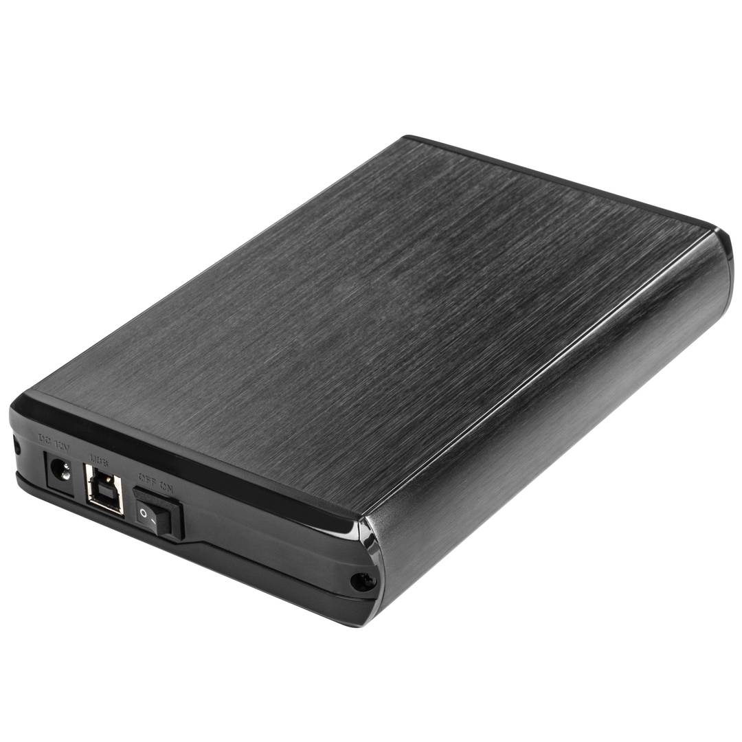 Natec Rhino NKZ-0448 Gabinete de disco rígido SATA de alumínio preto de 3,5