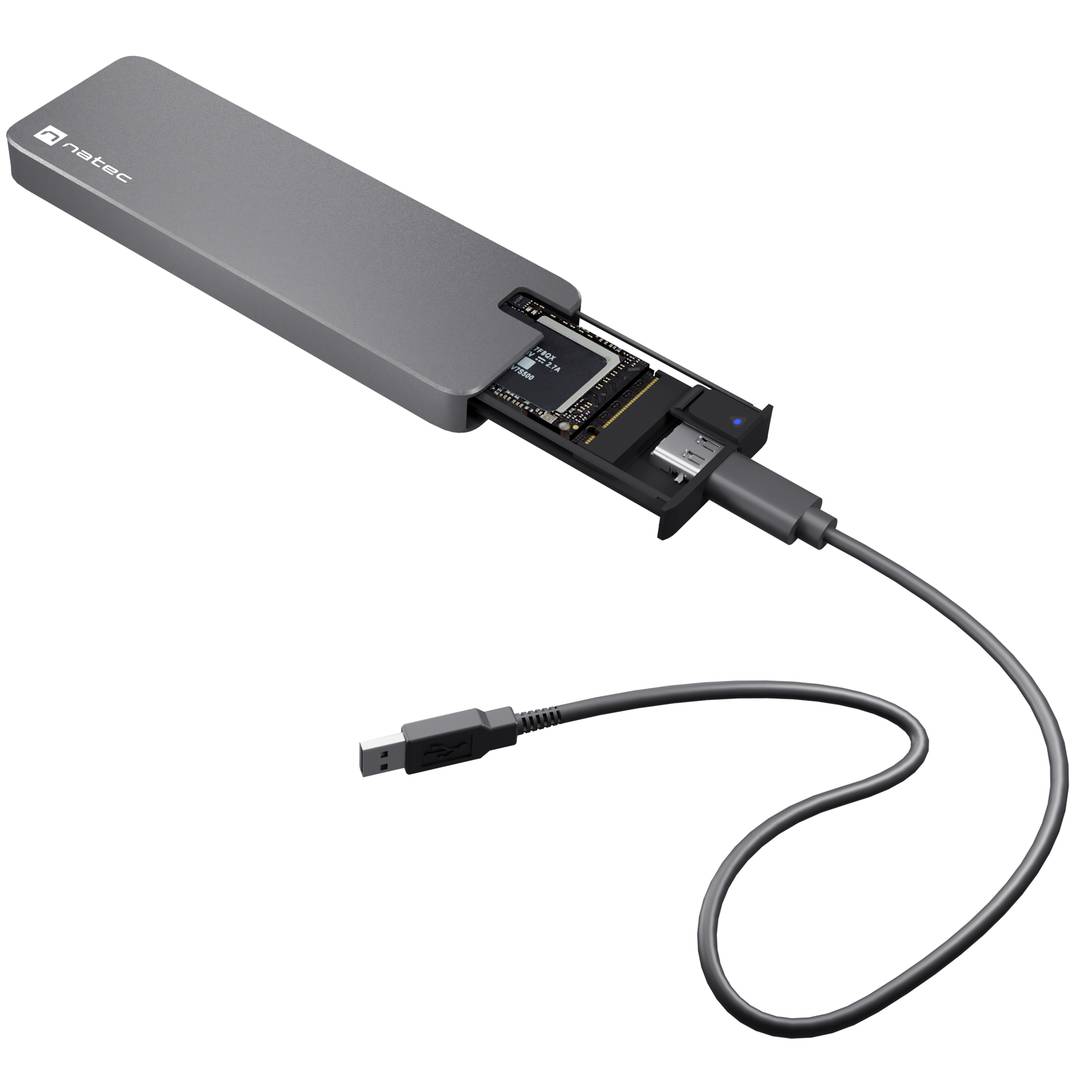 Natec Rhino M.2 NVME USB-C 3.1 GEN 2 Boîtier externe SSD en aluminium NKZ-1953