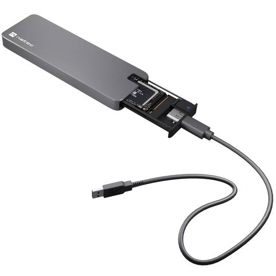 Natec Rhino M.2 NVME USB-C 3.1 GEN 2 Boîtier externe SSD en aluminium NKZ-1953