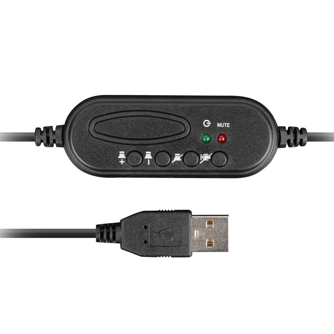 Natec Drone USB Headset with Microphone Black NSL-1692